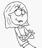 coloriage lizzie mc guire reflechit